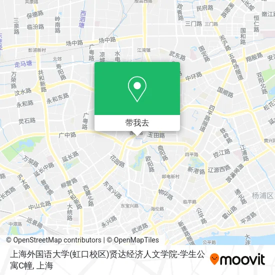 上海外国语大学(虹口校区)贤达经济人文学院-学生公寓C幢地图