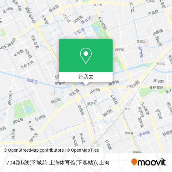 704路b线(莘城苑-上海体育馆(下客站))地图