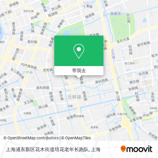 上海浦东新区花木街道培花老年长跑队地图