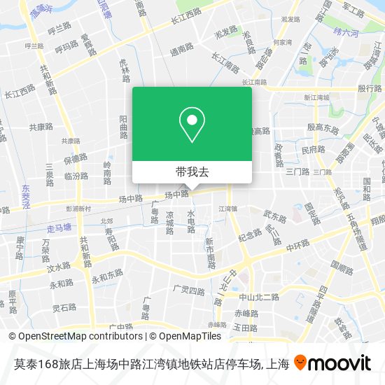 莫泰168旅店上海场中路江湾镇地铁站店停车场地图