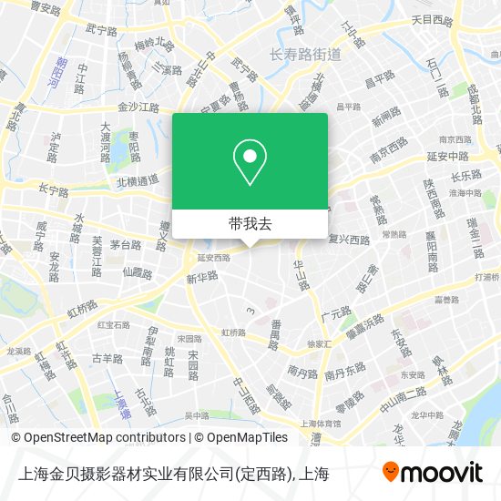 上海金贝摄影器材实业有限公司(定西路)地图