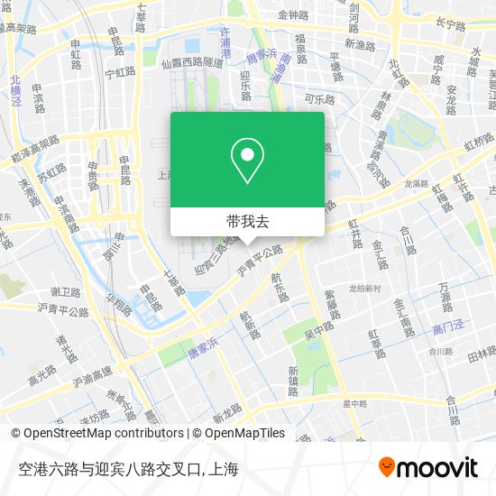 空港六路与迎宾八路交叉口地图