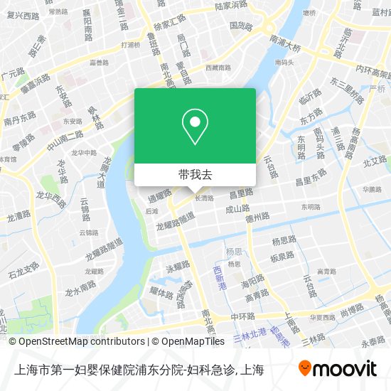 上海市第一妇婴保健院浦东分院-妇科急诊地图