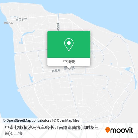 申崇七线(横沙岛汽车站-长江南路逸仙路(临时枢纽站))地图
