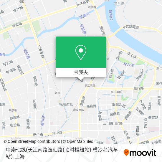 申崇七线(长江南路逸仙路(临时枢纽站)-横沙岛汽车站)地图