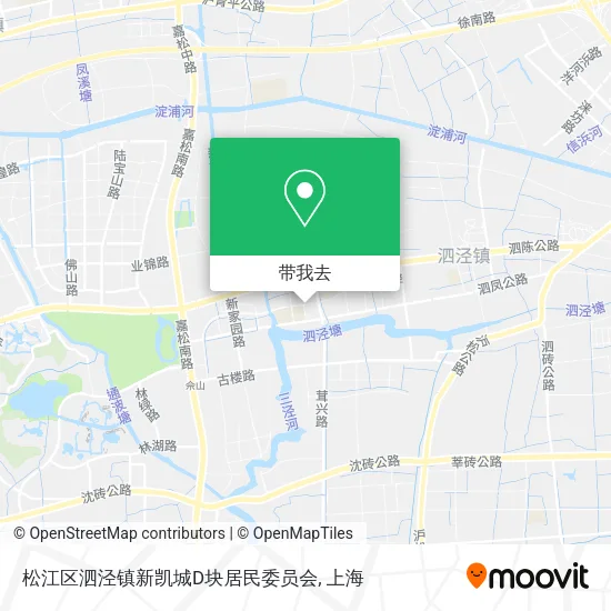 松江区泗泾镇新凯城D块居民委员会地图