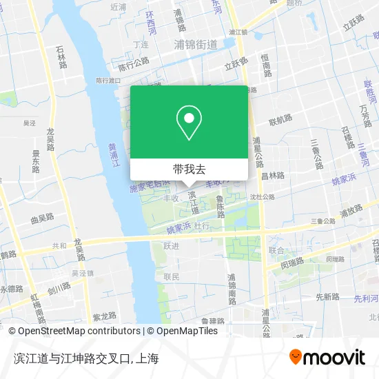 滨江道与江坤路交叉口地图