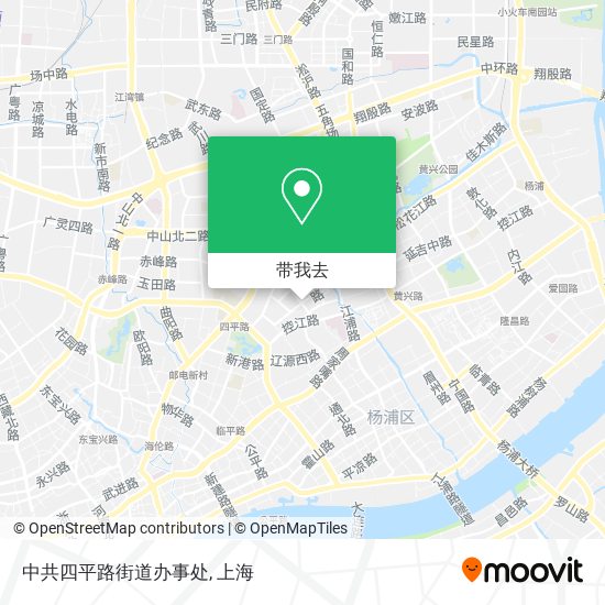 中共四平路街道办事处地图