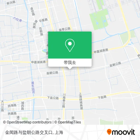 金闻路与盐朝公路交叉口地图