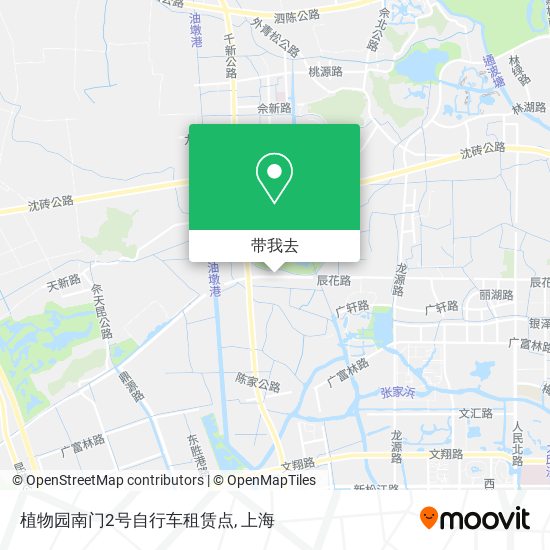 植物园南门2号自行车租赁点地图