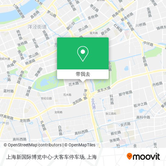上海新国际博览中心-大客车停车场地图