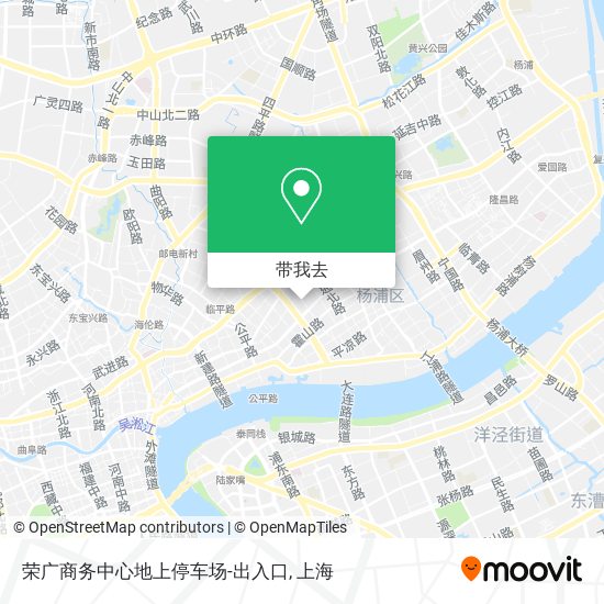 荣广商务中心地上停车场-出入口地图