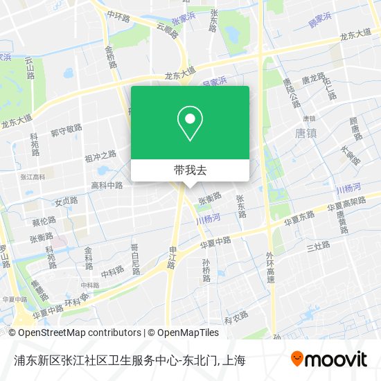 浦东新区张江社区卫生服务中心-东北门地图