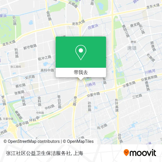 张江社区公益卫生保洁服务社地图