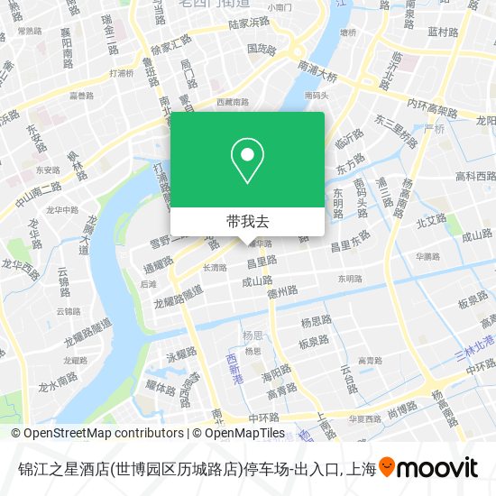 锦江之星酒店(世博园区历城路店)停车场-出入口地图