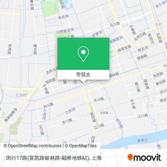 闵行17路(富凯路银林路-颛桥地铁站)地图
