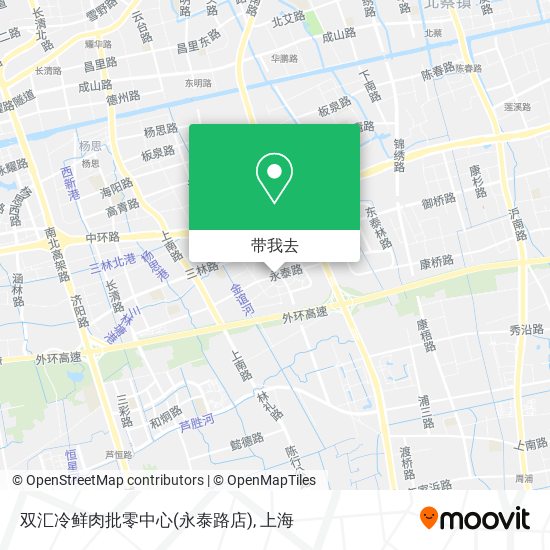 双汇冷鲜肉批零中心(永泰路店)地图