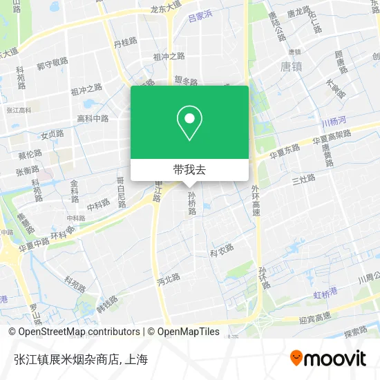 张江镇展米烟杂商店地图