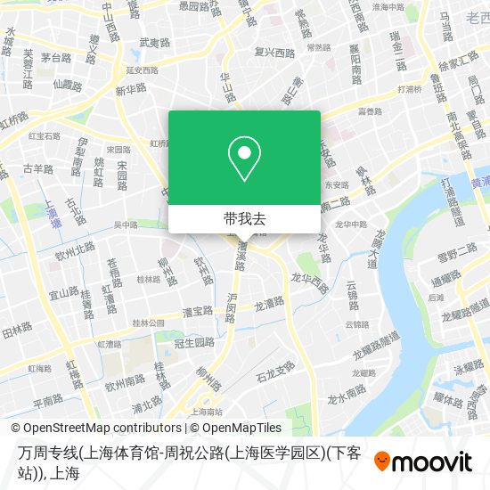 万周专线(上海体育馆-周祝公路(上海医学园区)(下客站))地图