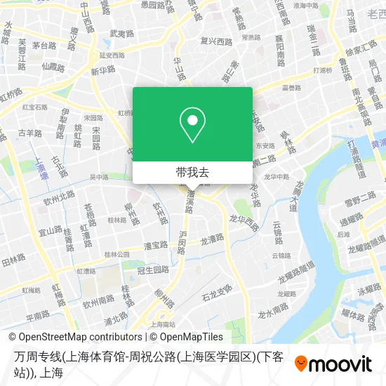 万周专线(上海体育馆-周祝公路(上海医学园区)(下客站))地图