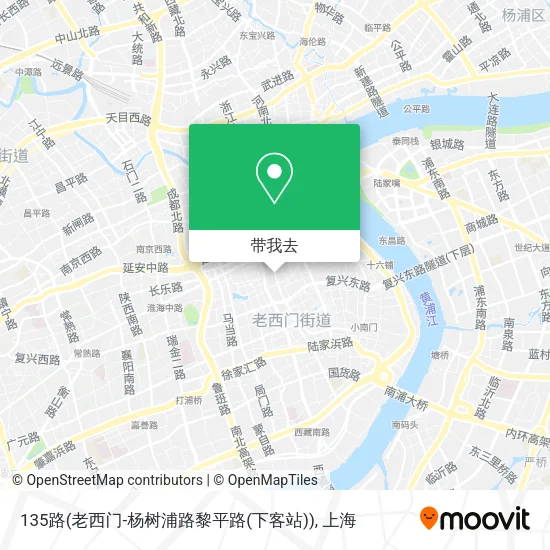 135路(老西门-杨树浦路黎平路(下客站))地图