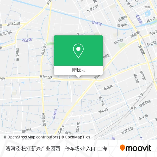 漕河泾·松江新兴产业园西二停车场-出入口地图