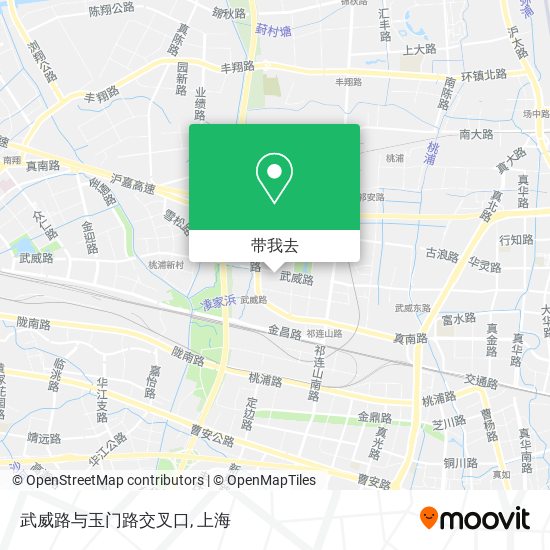武威路与玉门路交叉口地图