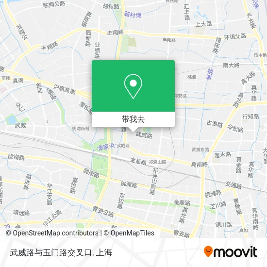 武威路与玉门路交叉口地图