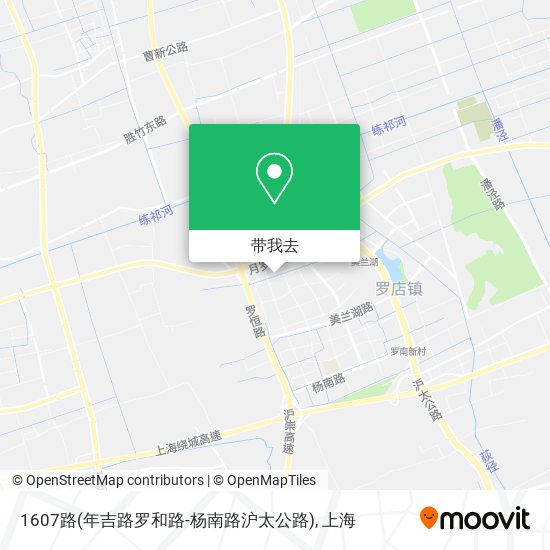 1607路(年吉路罗和路-杨南路沪太公路)地图