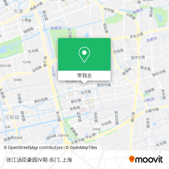张江汤臣豪园IV期-东门地图