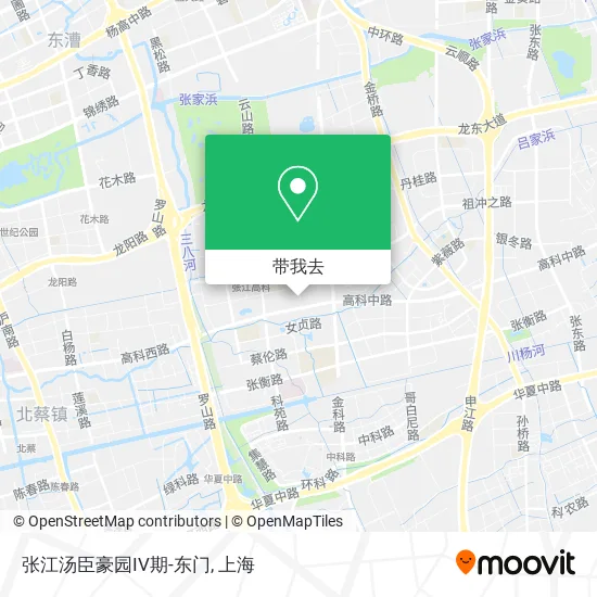 张江汤臣豪园IV期-东门地图