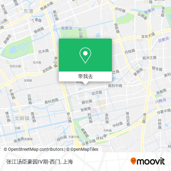 张江汤臣豪园IV期-西门地图