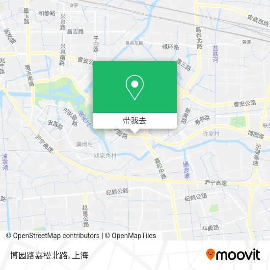 博园路嘉松北路地图