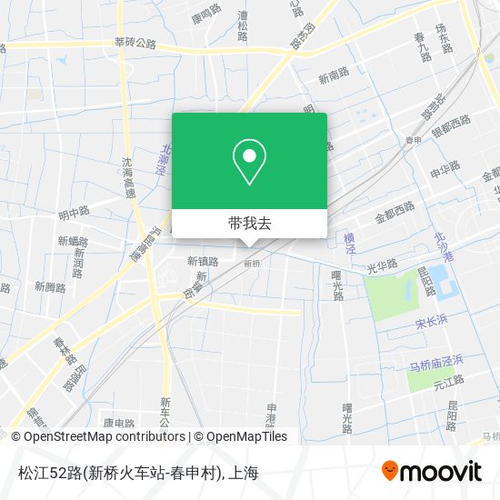 松江52路(新桥火车站-春申村)地图