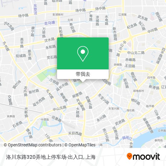 洛川东路320弄地上停车场-出入口地图