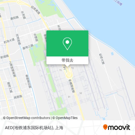 AED(地铁浦东国际机场站)地图