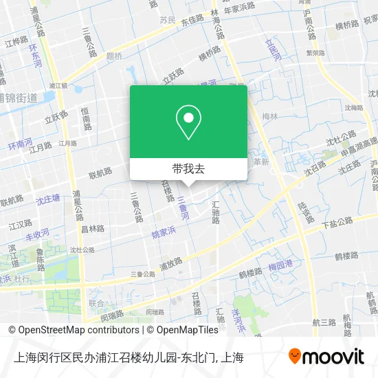 上海闵行区民办浦江召楼幼儿园-东北门地图