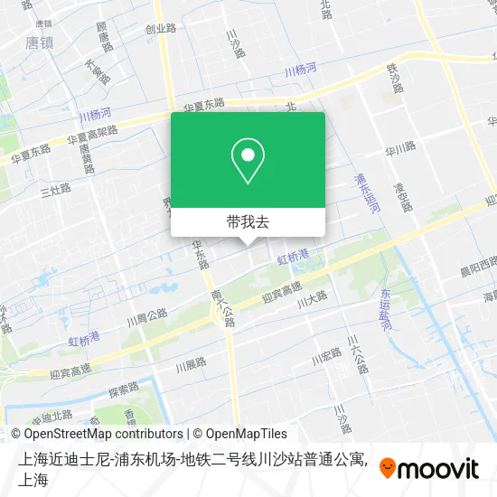 上海近迪士尼-浦东机场-地铁二号线川沙站普通公寓地图
