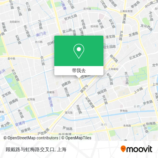 顾戴路与虹梅路交叉口地图