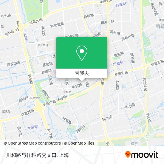 川和路与祥科路交叉口地图