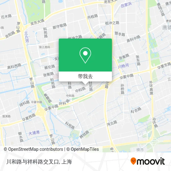 川和路与祥科路交叉口地图