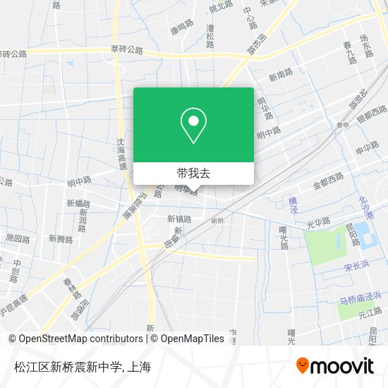 松江区新桥震新中学地图