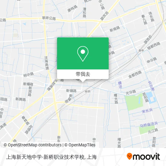 上海新天地中学-新桥职业技术学校地图