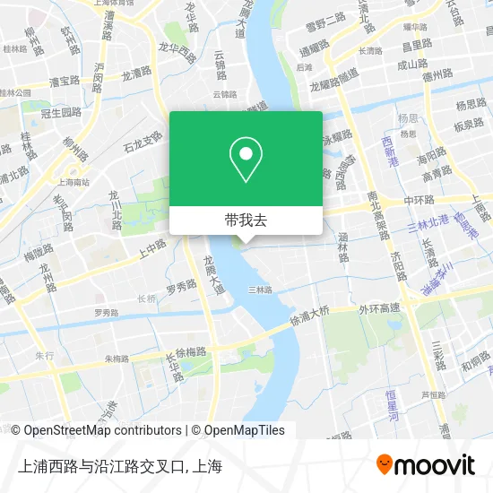 上浦西路与沿江路交叉口地图