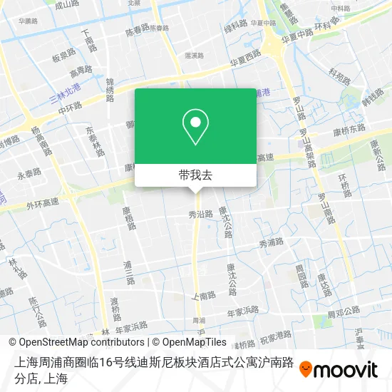 上海周浦商圈临16号线迪斯尼板块酒店式公寓沪南路分店地图