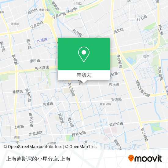 上海迪斯尼的小屋分店地图