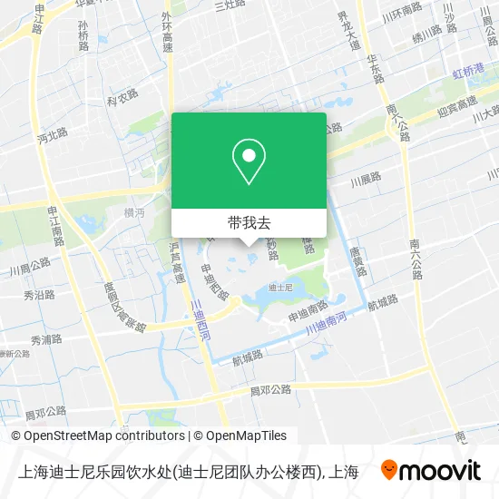 上海迪士尼乐园饮水处(迪士尼团队办公楼西)地图