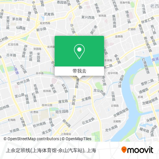上佘定班线(上海体育馆-佘山汽车站)地图