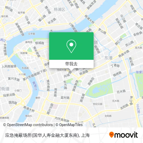 应急掩蔽场所(国华人寿金融大厦东南)地图