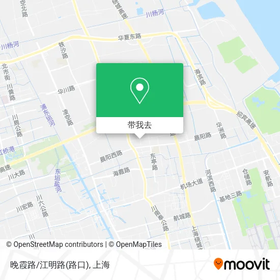 晚霞路/江明路(路口)地图